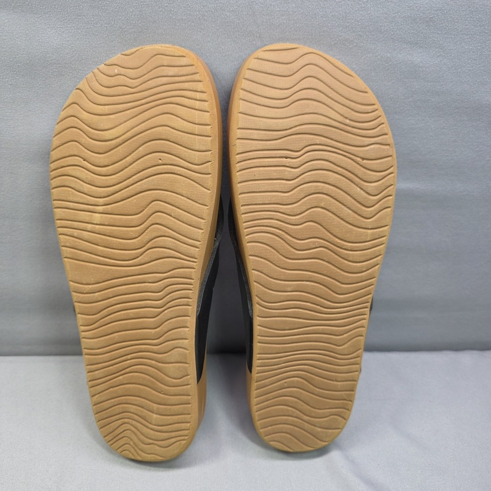 Reef Cushion Court Women's Size 5 Flip Flops Tan Black Thong Sandals EU 35 - Picture 7 of 9